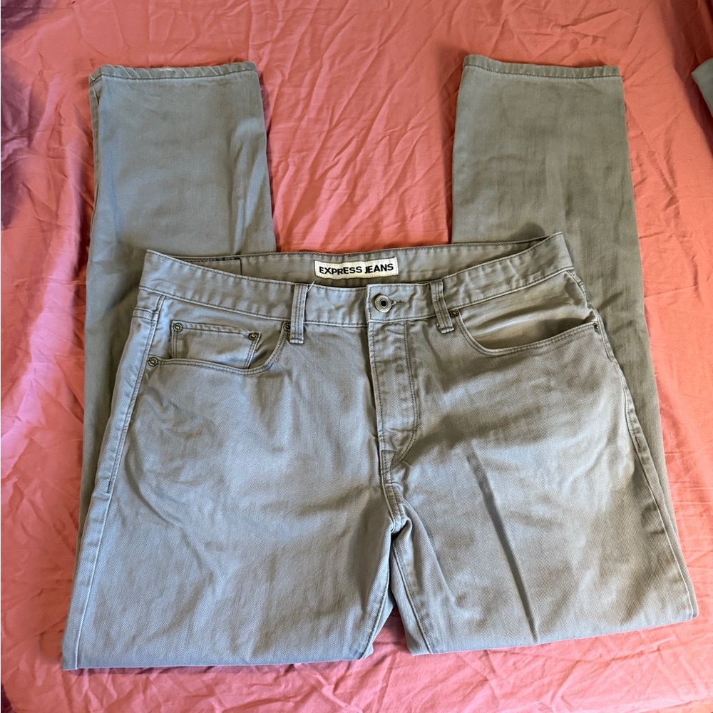 Express Men's Gray Jeans 34 x 32